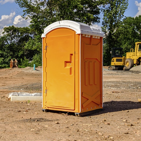 can i customize the exterior of the portable restrooms with my event logo or branding in Desoto County FL